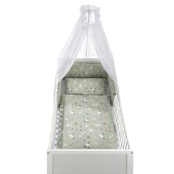 Alvi Bettset Himmelset für Kinderbett Baby Forest 100x135 cm