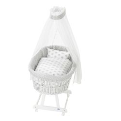 ALVI Stubenwagengarnitur Birthe 3-tlg. Stars silber