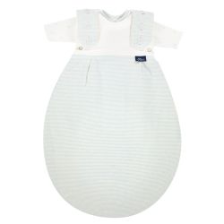 ALVI Frühchenschlafsack komplett 2 teilig bleu Stripes Größe 44/56