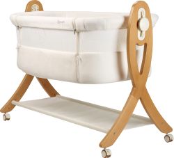 BabyGO SidebySide 2in1 Beistellbett Wiege 0-9 kg creme