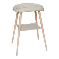 Bebe-Jou Badewannenständer Sense  Taupe mit schönen Holzbeinen