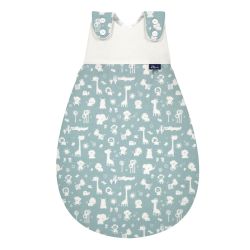 ALVI Baby-Mäxchen Außensack Animals blau Größe 50/56