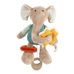 Sigikid Spieluhr Aktivity Elefant Rassel und Quietsche mint/grau