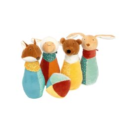 Sigikid Baby Bowling Ball mit 4 Kegeln Rassel 20x10 cm mehrfarbig