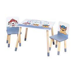 Roba Kids Kindersitzgruppe 2 Stühle + Tisch Paw Patrol - grau-weiß