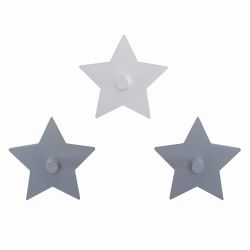 Roba 3er Set Wandhaken Sterne MDF ca. 15cm Durchmesser Little Stars