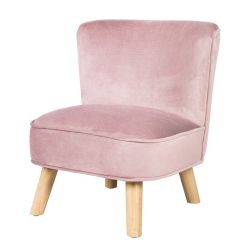 Roba Kindersessel Lil Sofa bequemer Sessel mit Holzfüßen Mauve