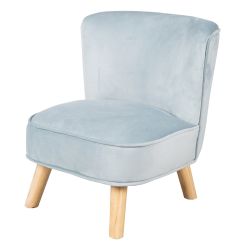 Roba Kindersessel Lil Sofa bequemer Sessel mit Holzfüßen Sky/Hellblau