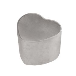 Roba Kinderhocker in Herzform Lil Sofa bequemer Hocker Grau