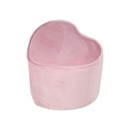 Roba Kinderhocker in Herzform Lil Sofa bequemer Hocker Mauve