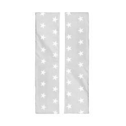 roba 2er Sitzkissen-Set 108 x 20 cm Design Little Stars Grau / Weiß