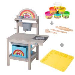 roba x Play-Doh Spielküche 3D-Kreativmatte 6 Knetdosen Werkzeug Spielwanne