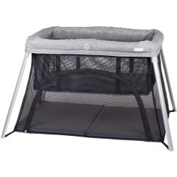 BabyGo Dreams II Reisebett Kinderbett 2 Ebenen grey