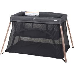 BabyGo Dreams II Reisebett Kinderbett 2 Ebenen Gold Black