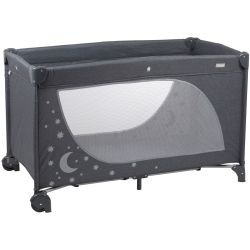 BabyGo Sleeper Moonstars Reisebett Grey Melange