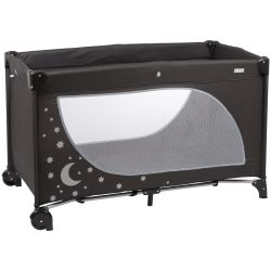 BabyGo Sleeper Moonstars Reisebett Black Melange