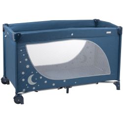BabyGo Sleeper Moonstars Reisebett Navy Melange