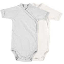 ALVI Body 2er Pack kurzarm off-white/glacier gray Größe 56