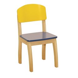 Roba Kids Kinderstuhl blau - gelb Teilmassiv