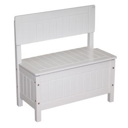 Roba Kids Kindersitzbank weiß - Truhenbank im Landhausstil mit Staufach 