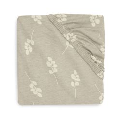 Jollein Spannbettlaken Spannbetttuch Jersey 70x140 cm Twig Olive Green