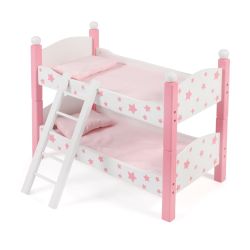 Bayer Chic 2000 Puppen-Etagenbett Stars pink mit Matratze und Bettzeug