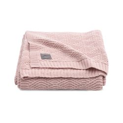 Jollein Strickdecke Decke Babydecke 75x100 cm River knit pale pink