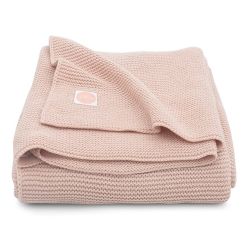 Jollein Strickdecke Decke Babydecke 75x100 cm Basic knit pale pink