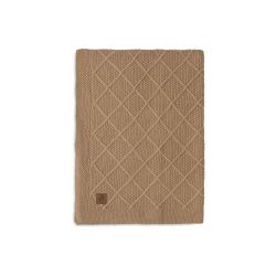 Jollein Decke Wiege 75x100 cm Check Knit Biscuit Braun