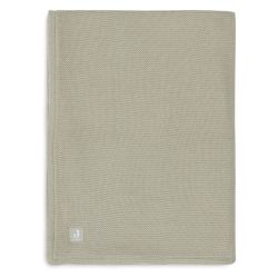 Jollein Babydecke Kuscheldecke 75x100 cm Basic knit Olive Green/Fleece
