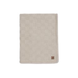 Jollein Babydecke Wiege 75x100 cm Box Knit - Warm Sand/Velvet - GOTS