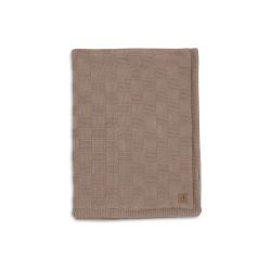 Jollein Babydecke Wiege 75x100 cm Box Knit - Milky Coffee/Velvet - GOTS
