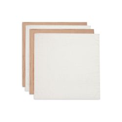 Jollein Spucktuch Hydrophil Small 70x70cm Biscuit Ivory 4 Stück