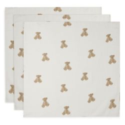 Jollein Spucktuch Hydrophill 70x70cm Teddy Bear 3er Pack