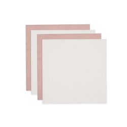 Jollein Spucktuch Hydrophil 70x70cm Wild Rose / Ivory 4er Pack Rosa