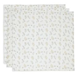 Jollein Spucktuch Hydrophil 70x70 cm Wild Flowers 3er Pack