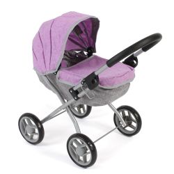 Bayer Chic 2000 Puppenwagen LILLI mit Sonnen- & Sichtschutz Melange lila