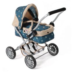 Bayer Chic 2000 Puppen Mini-Kuschelwagen SMARTY Sternchen türkis-beige