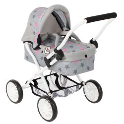 Bayer CHIC 2000 Puppen-Mini-Kuschelwagen Smarty Sternchen Sterne grau
