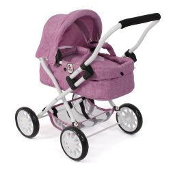 Bayer Chic 2000 Puppen Mini-Kuschelwagen SMARTY Jeans pink