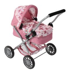 Bayer CHIC 2000 Puppen-Mini-Kuschelwagen Smarty Flowers Blumen rosa altrosa