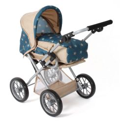 Bayer Chic 2000 Puppen Kombi-Puppenwagen LENI Sternchen türkis-beige