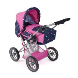 Bayer Chic 2000 Kombi-Puppenwagen LENI Butterfly navy-pink