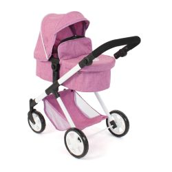 Bayer CHIC 2000 Kombi-Puppenwagen Mila Jeans pink
