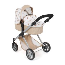 Bayer CHIC 2000 Kombi-Puppenwagen Mila Bärchen beige