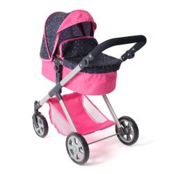 Bayer CHIC 2000 Kombi-Puppenwagen Mila Konfetti pink