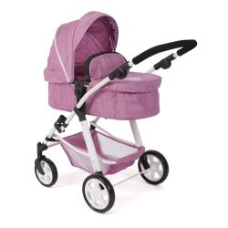 Bayer Chic 2000 Kombi-Puppenwagen NELE Jeans pink