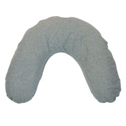 Theraline Nackenkissen mittel + Bezug Melange mittelgrau Bamboo Mikroperlen