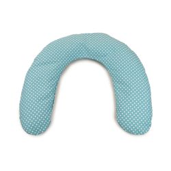 Theraline Bezug für Frühchenkissen 100 x 12 cm Punkte türkis 