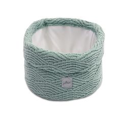 Jollein Wickeltisch Körbchen rund Utensilientasche Korb River knit ash green 